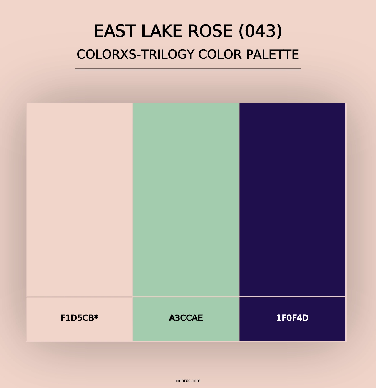 East Lake Rose (043) - Colorxs Trilogy Palette