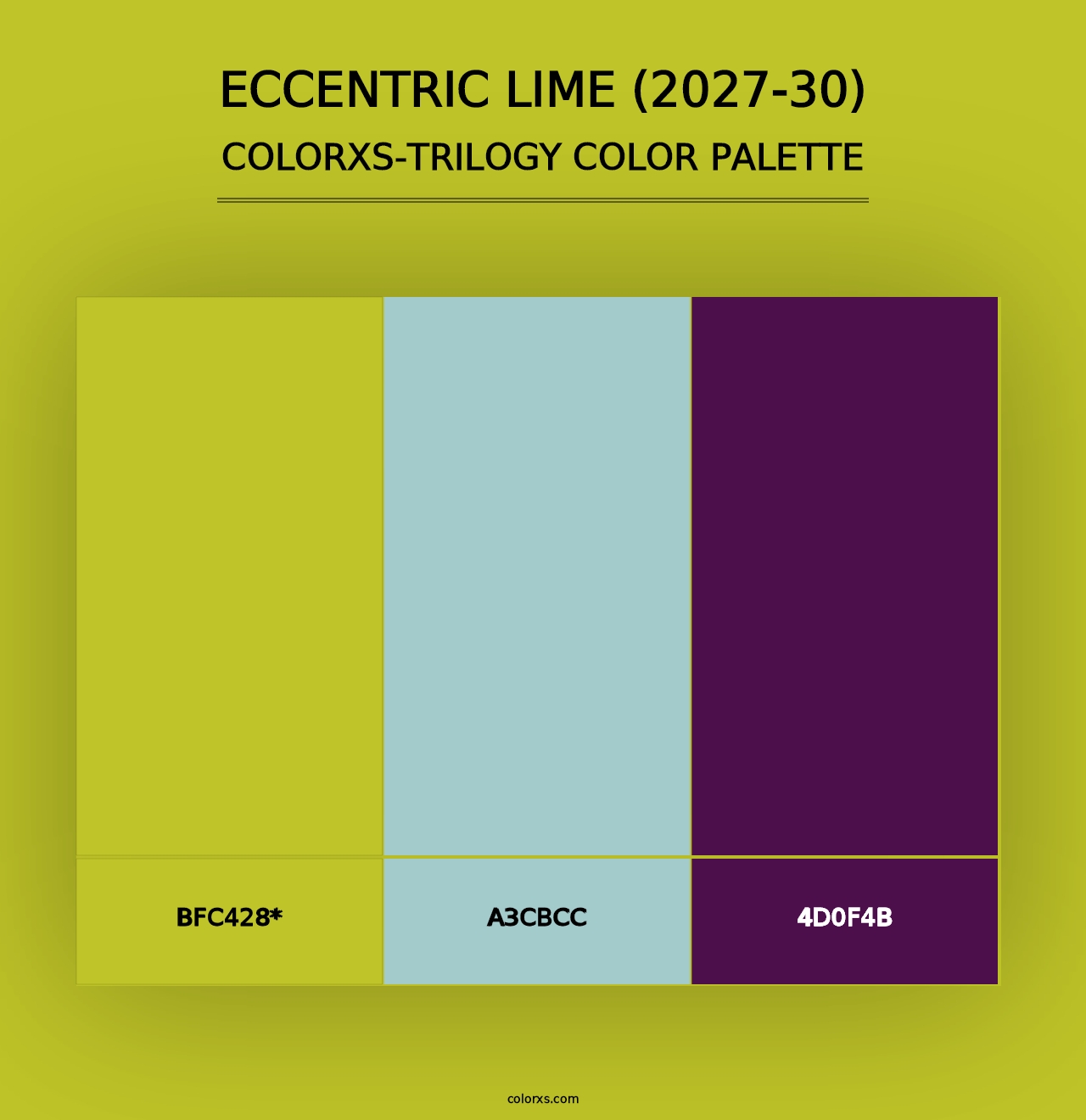 Eccentric Lime (2027-30) - Colorxs Trilogy Palette