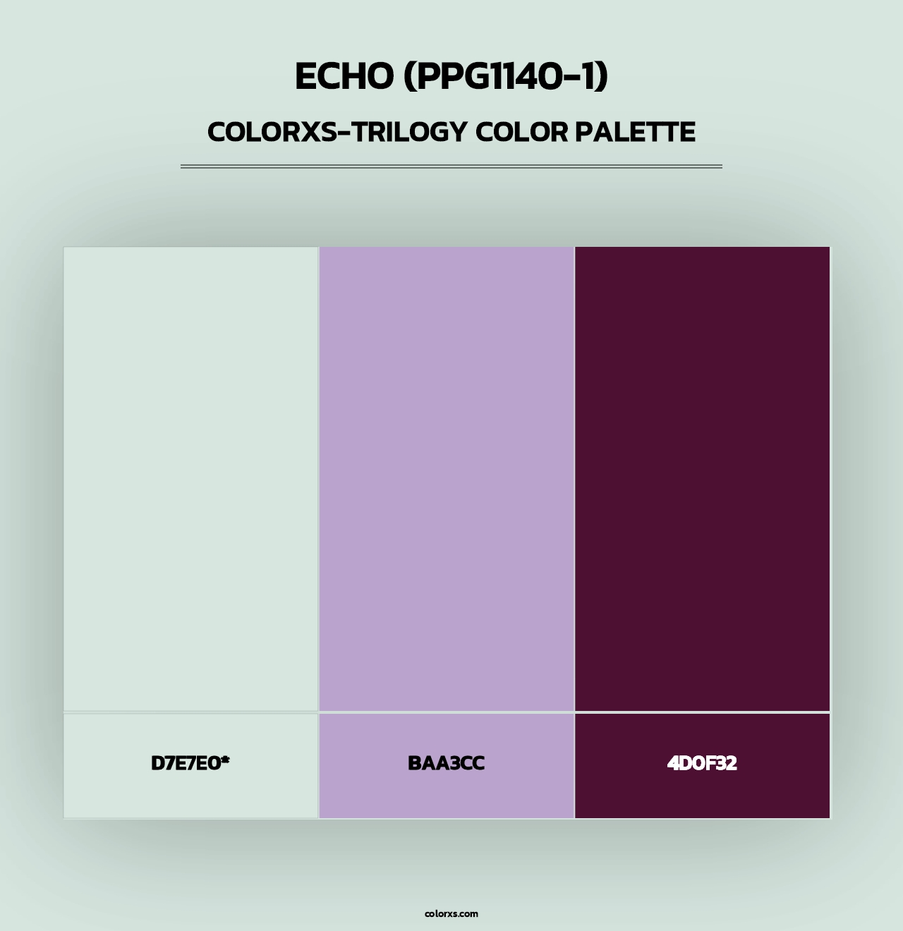 Echo (PPG1140-1) - Colorxs Trilogy Palette