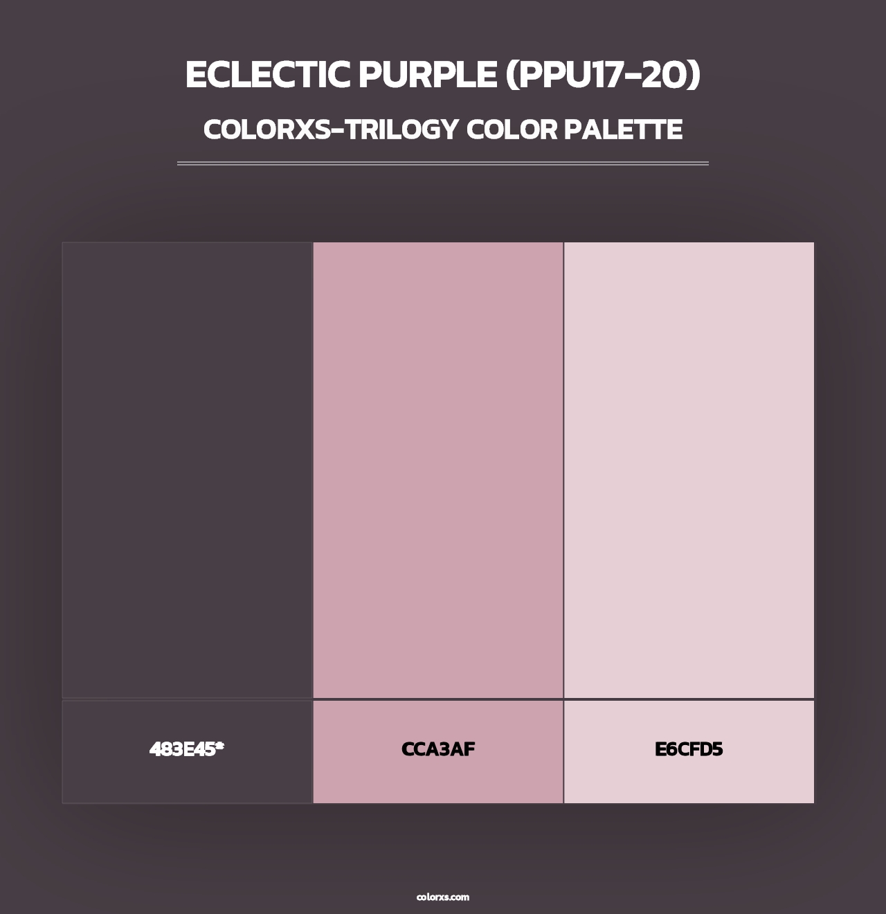 Eclectic Purple (PPU17-20) - Colorxs Trilogy Palette