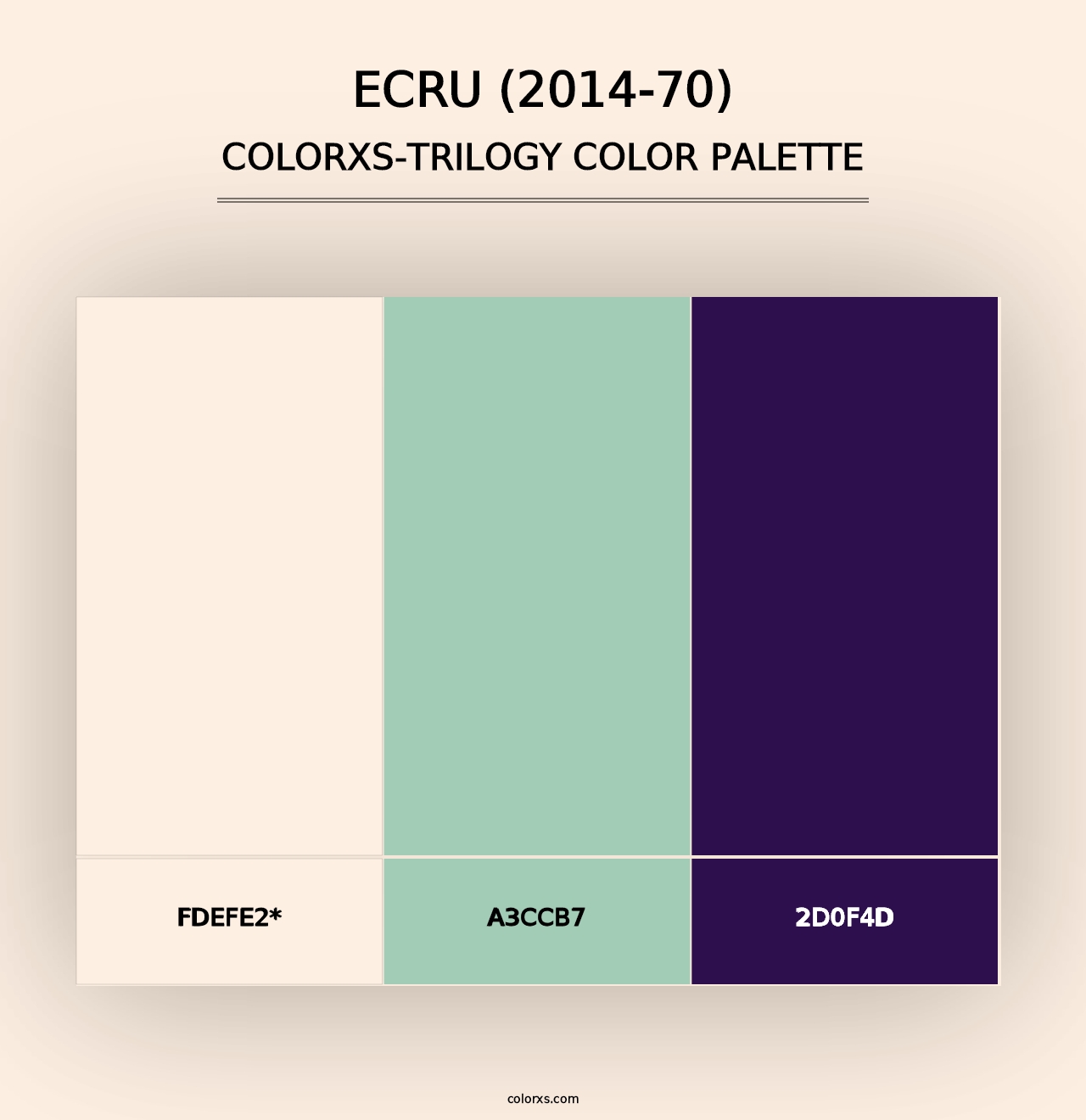 Ecru (2014-70) - Colorxs Trilogy Palette