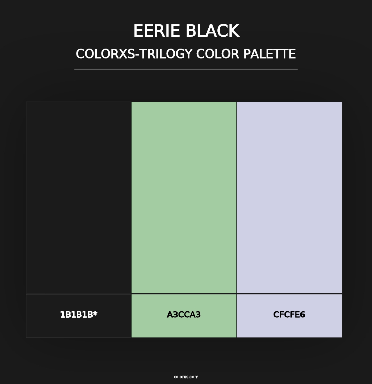 Eerie Black - Colorxs Trilogy Palette