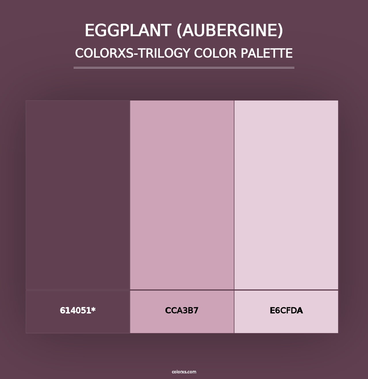 Eggplant (Aubergine) - Colorxs Trilogy Palette