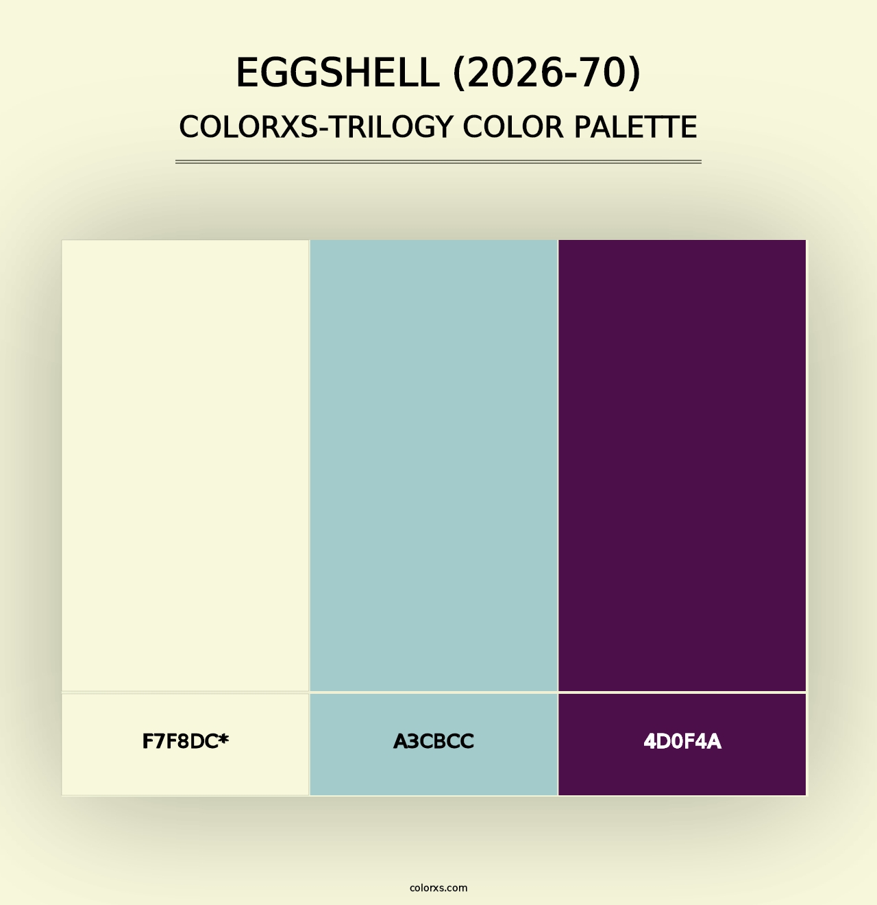 Eggshell (2026-70) - Colorxs Trilogy Palette