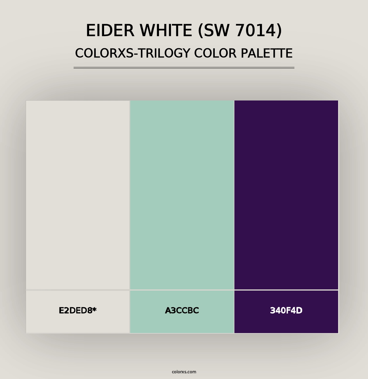 Eider White (SW 7014) - Colorxs Trilogy Palette