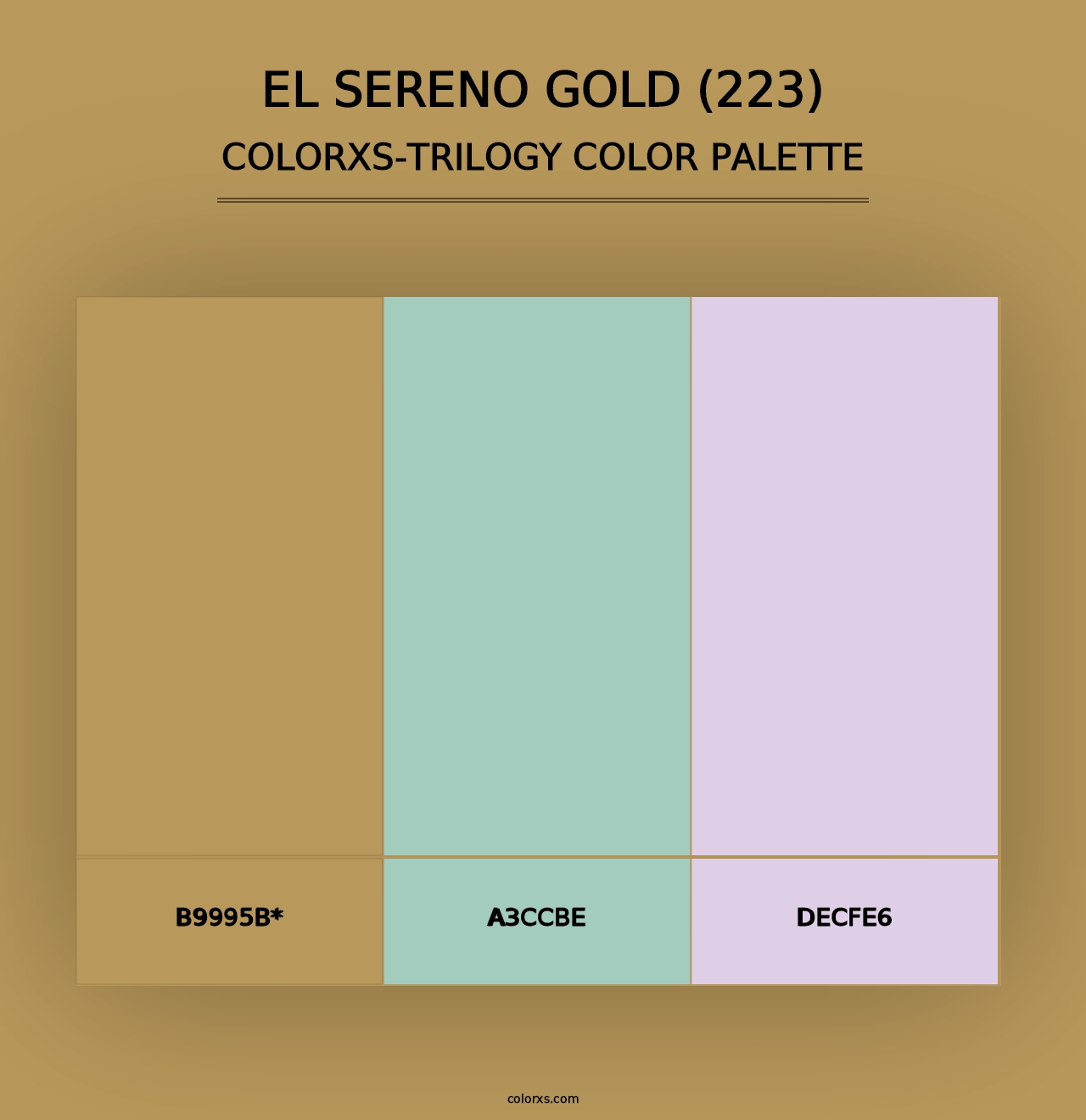 El Sereno Gold (223) - Colorxs Trilogy Palette