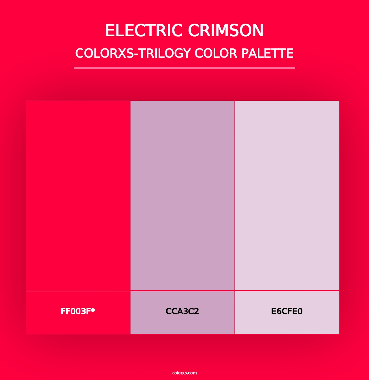 Electric Crimson - Colorxs Trilogy Palette