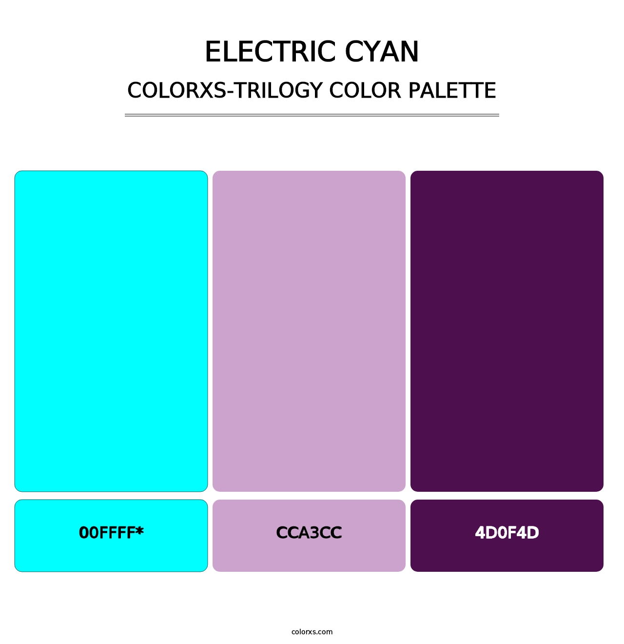 Electric Cyan - Colorxs Trilogy Palette
