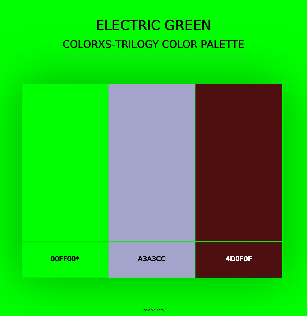 Electric Green - Colorxs Trilogy Palette