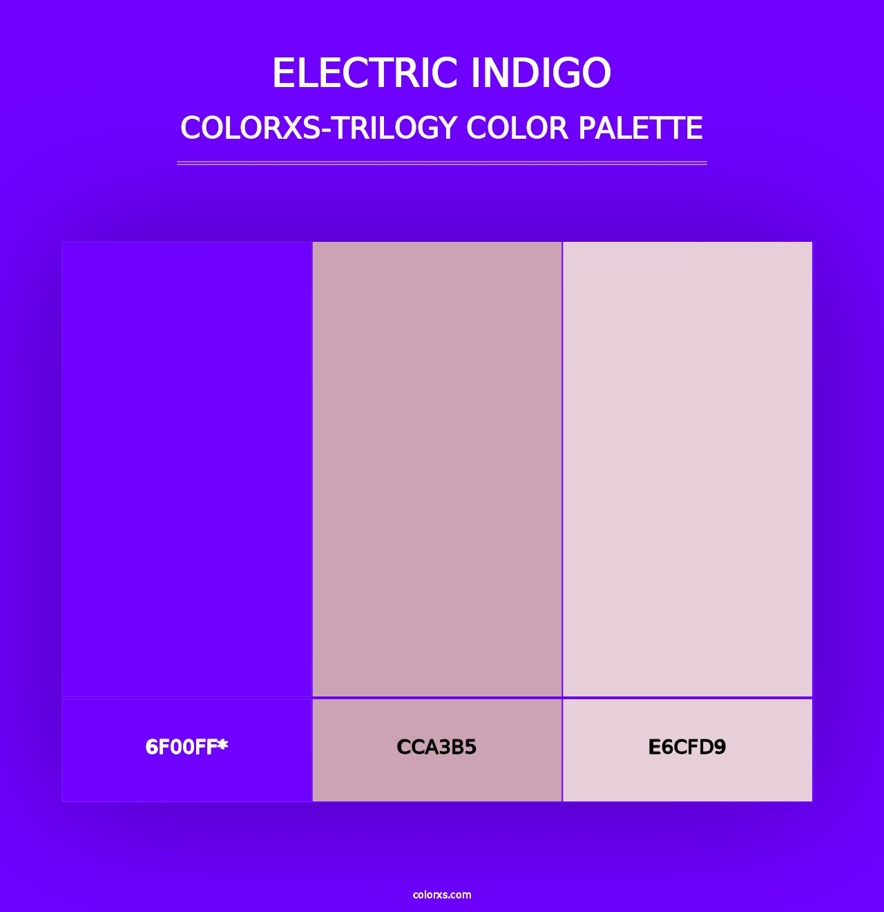 Electric indigo - Colorxs Trilogy Palette