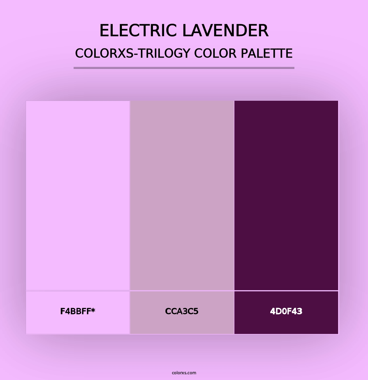 Electric Lavender - Colorxs Trilogy Palette