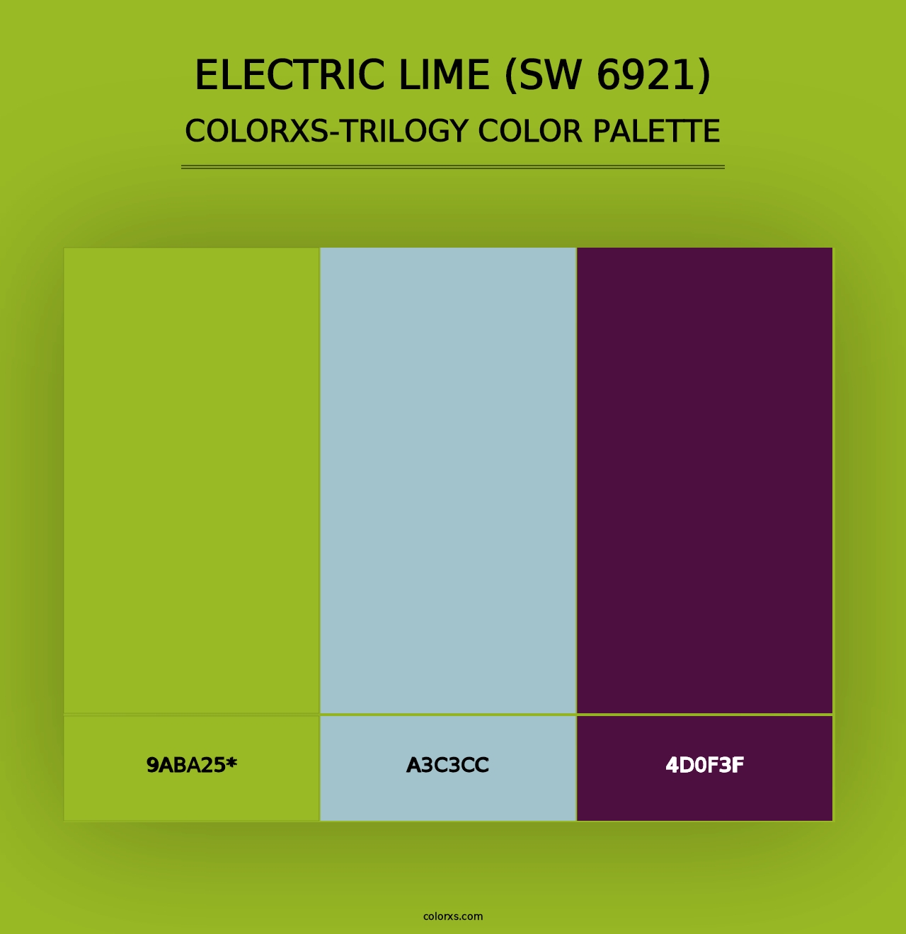 Electric Lime (SW 6921) - Colorxs Trilogy Palette