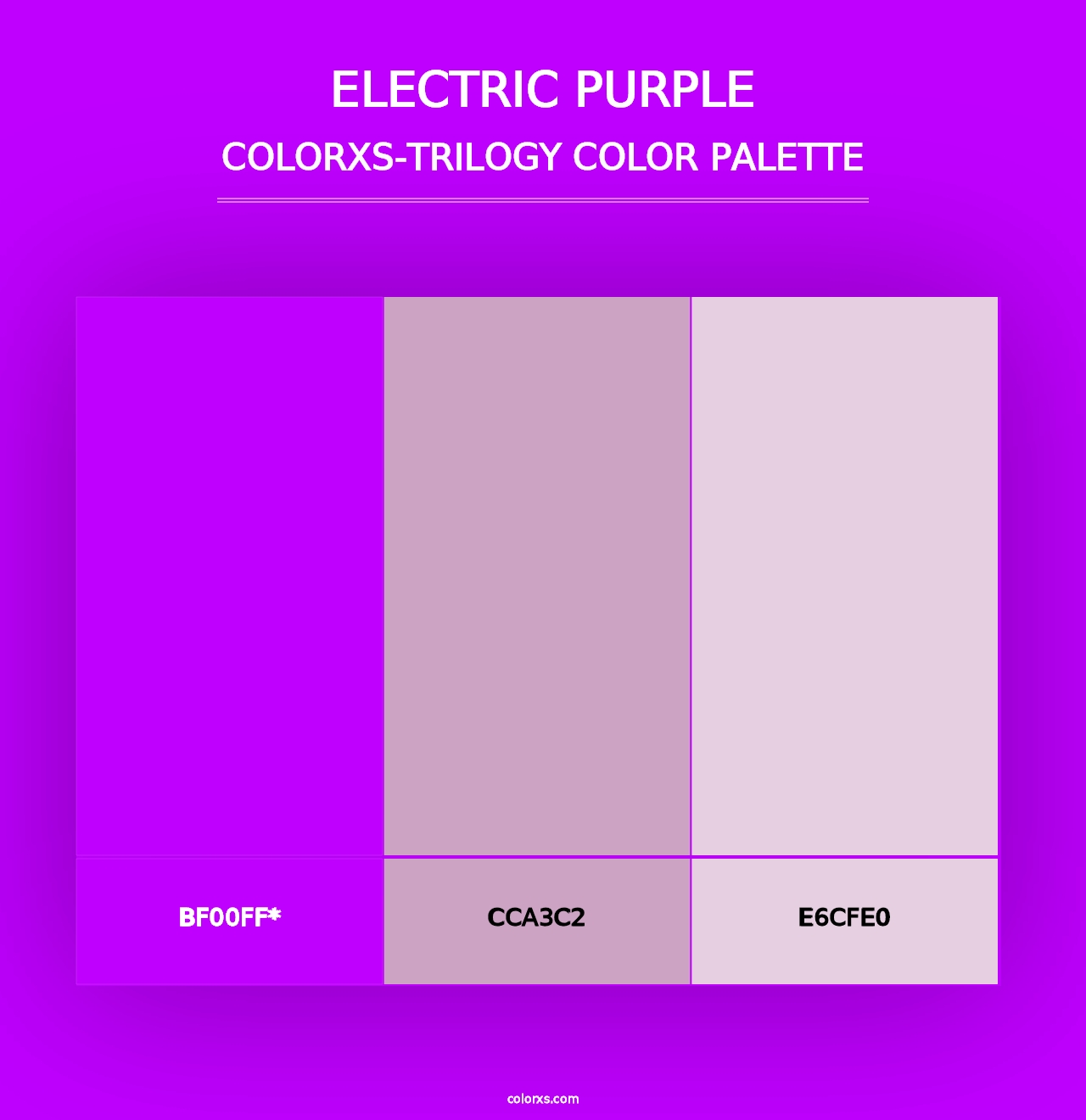 Electric Purple - Colorxs Trilogy Palette