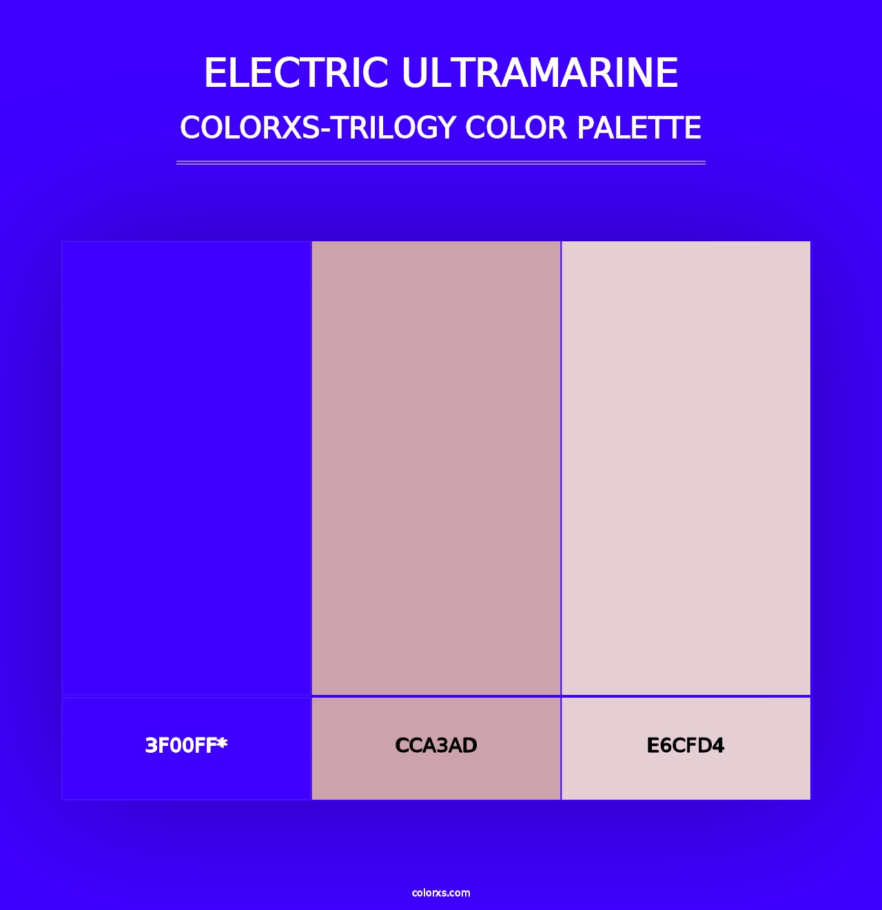 Electric Ultramarine - Colorxs Trilogy Palette