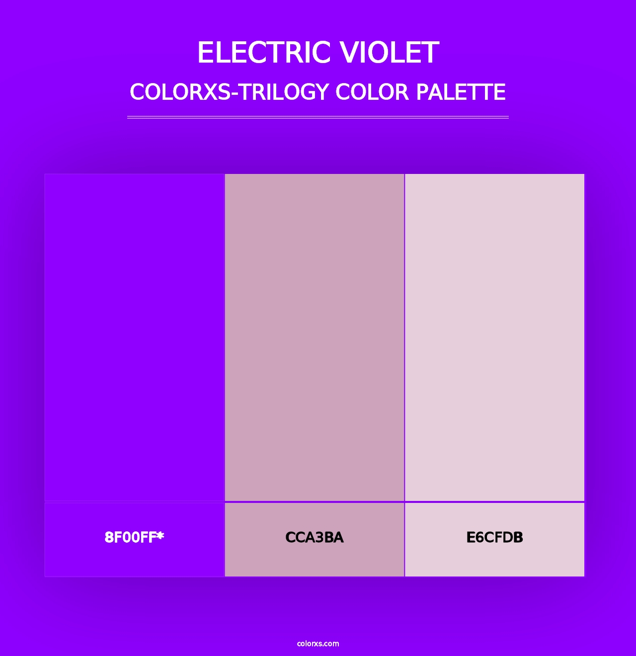 Electric Violet - Colorxs Trilogy Palette