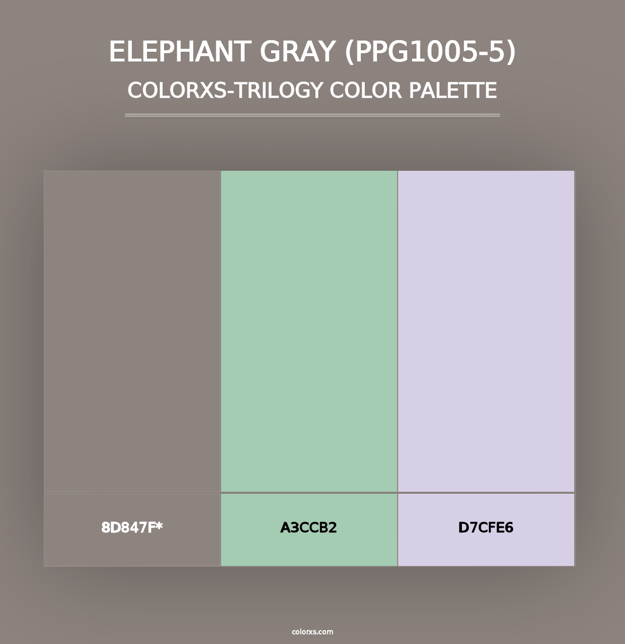 Elephant Gray (PPG1005-5) - Colorxs Trilogy Palette