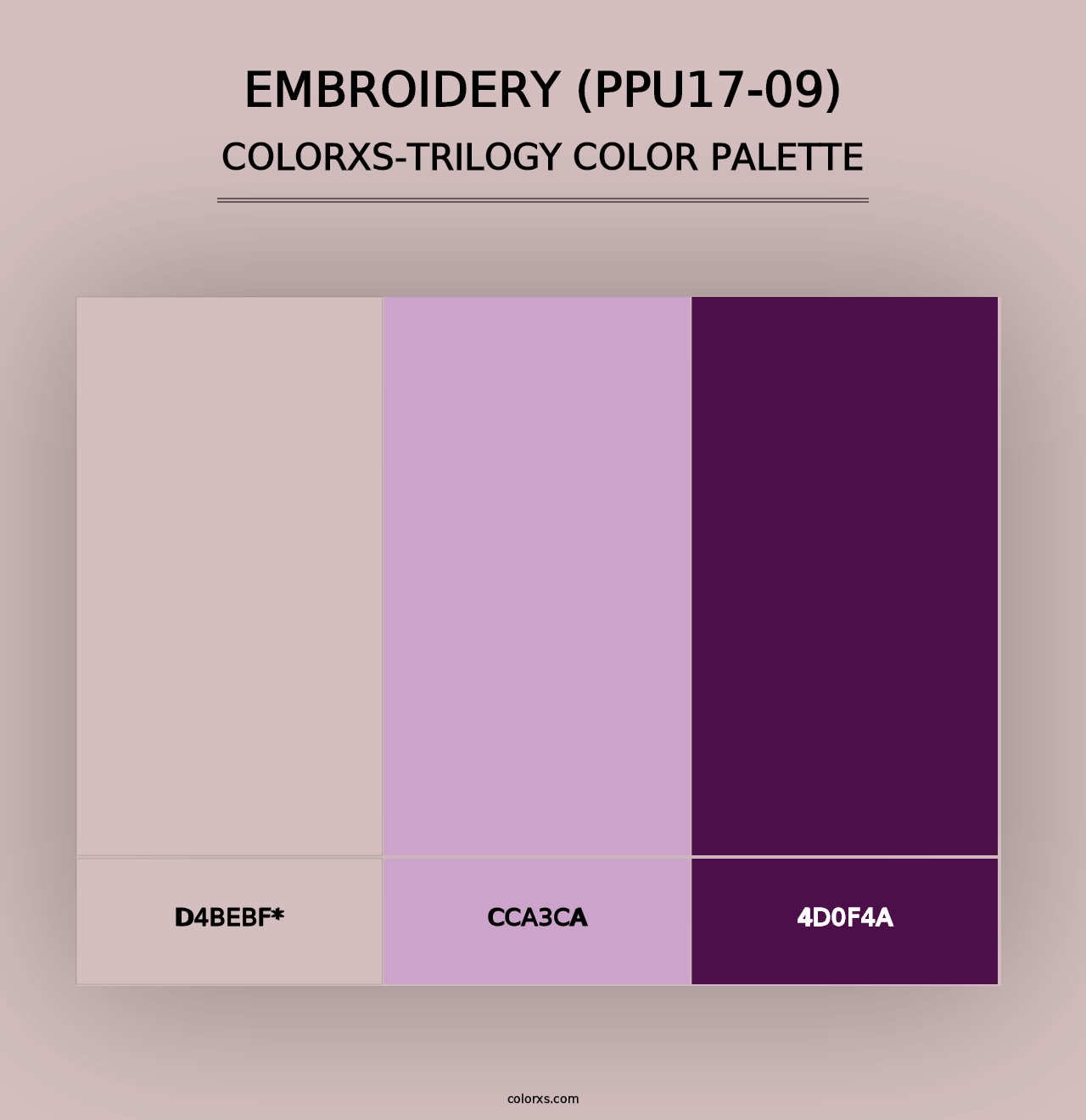 Embroidery (PPU17-09) - Colorxs Trilogy Palette