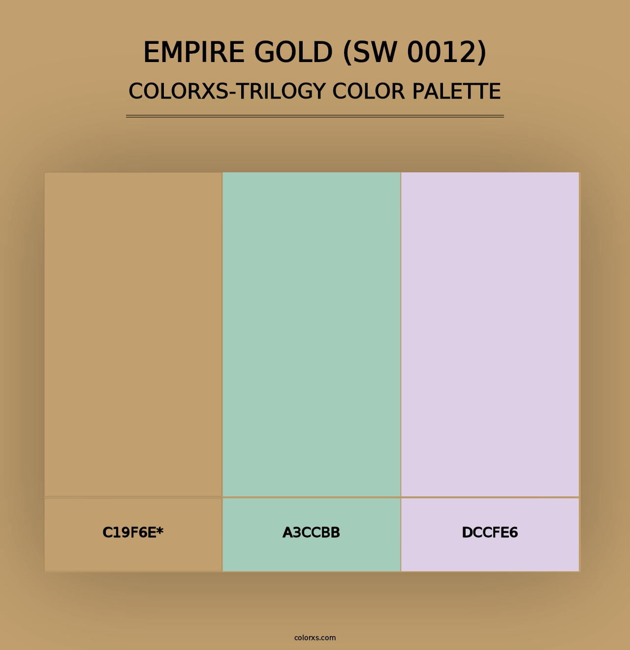 Empire Gold (SW 0012) - Colorxs Trilogy Palette