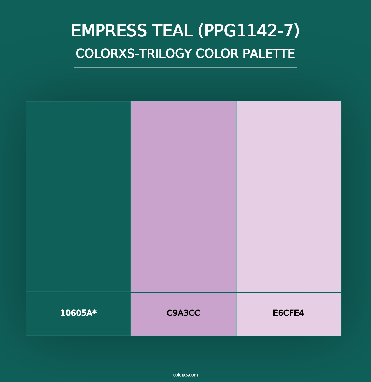 Empress Teal (PPG1142-7) - Colorxs Trilogy Palette