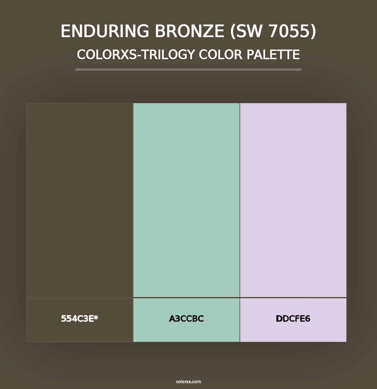 Enduring Bronze (SW 7055) - Colorxs Trilogy Palette