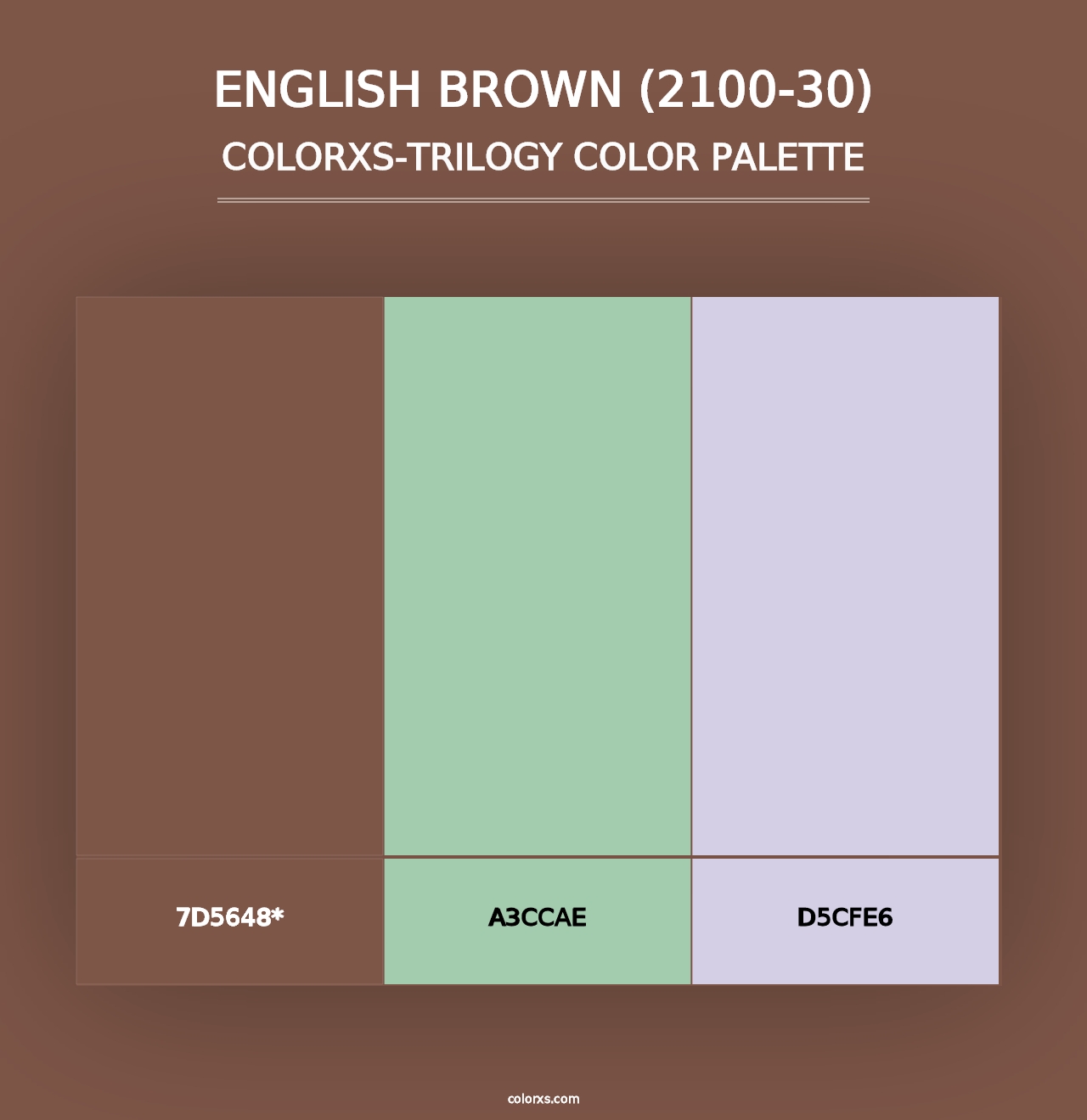 English Brown (2100-30) - Colorxs Trilogy Palette