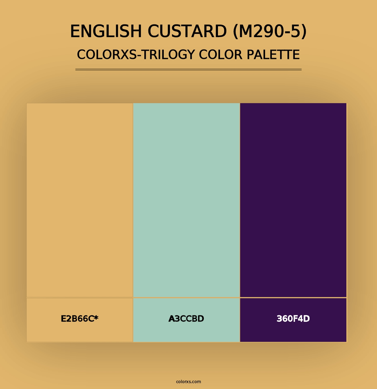 English Custard (M290-5) - Colorxs Trilogy Palette