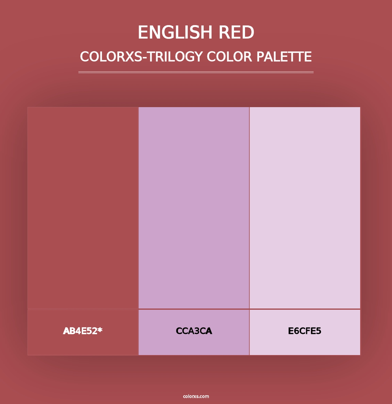 English Red - Colorxs Trilogy Palette