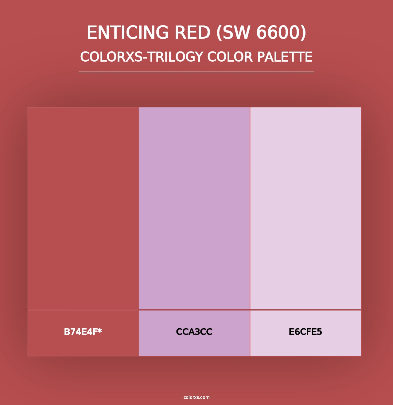 Enticing Red (SW 6600) - Colorxs Trilogy Palette