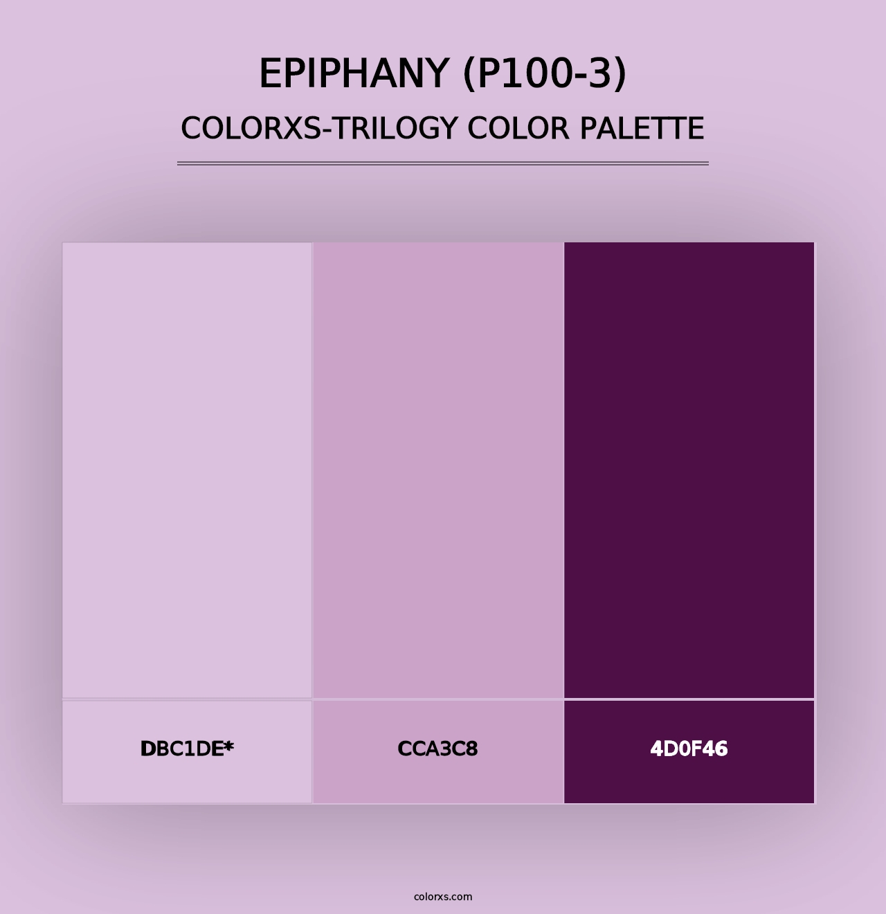 Epiphany (P100-3) - Colorxs Trilogy Palette