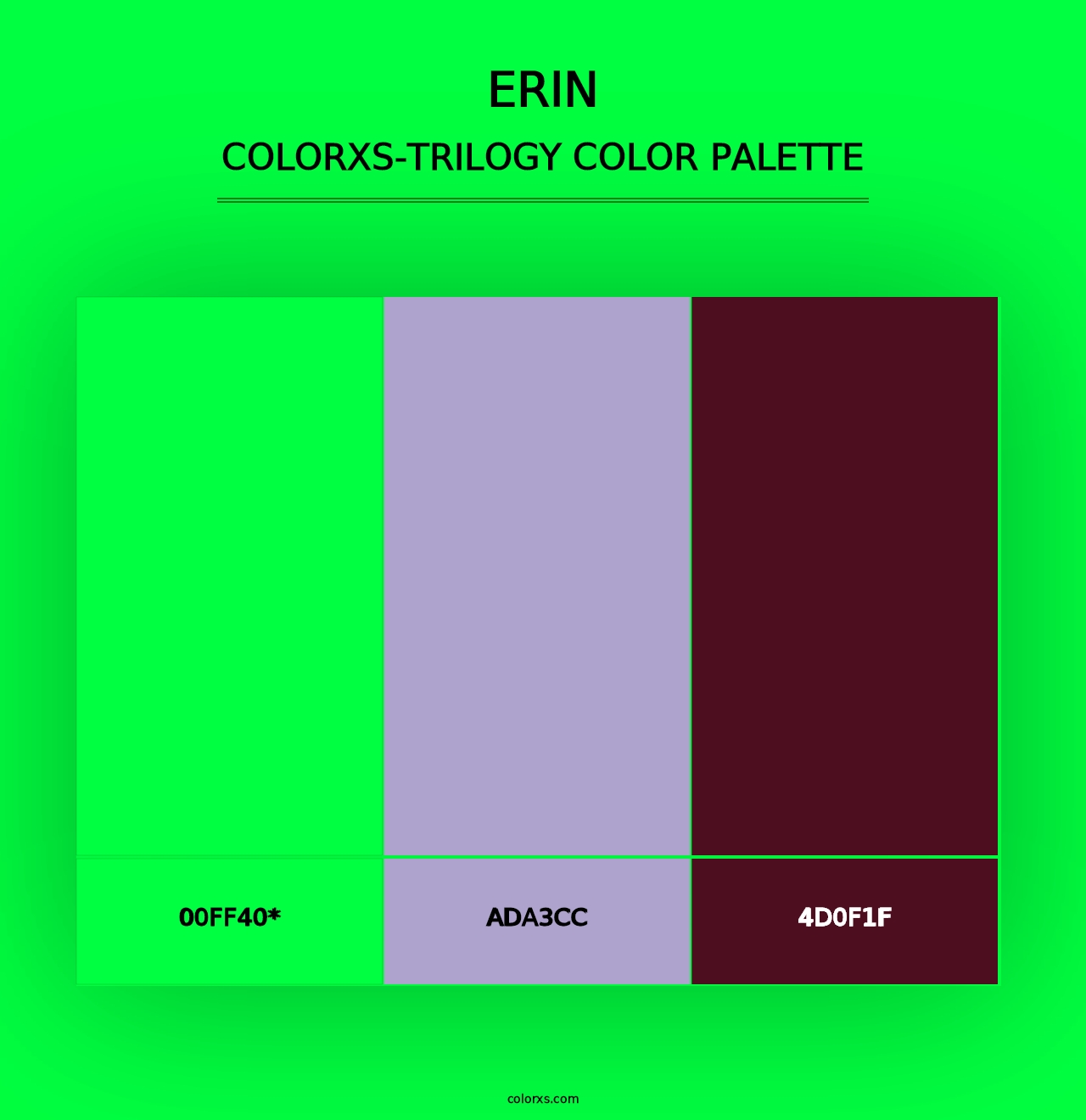 Erin - Colorxs Trilogy Palette