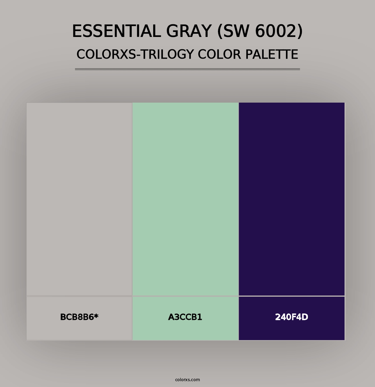 Essential Gray (SW 6002) - Colorxs Trilogy Palette