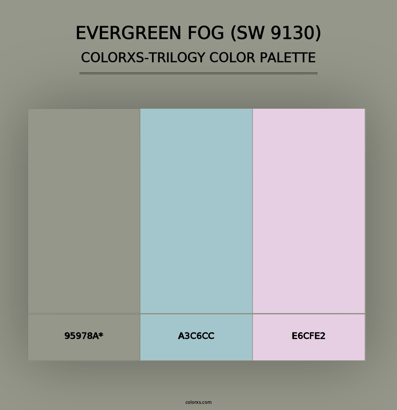 Evergreen Fog (SW 9130) - Colorxs Trilogy Palette