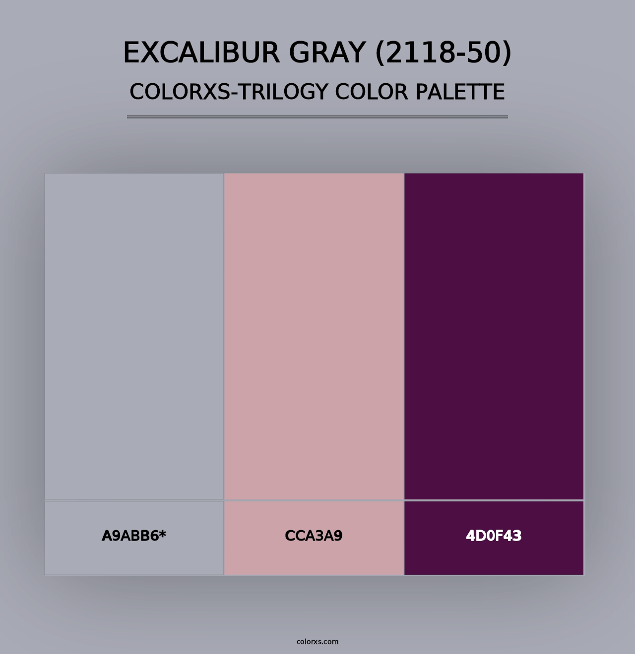 Excalibur Gray (2118-50) - Colorxs Trilogy Palette