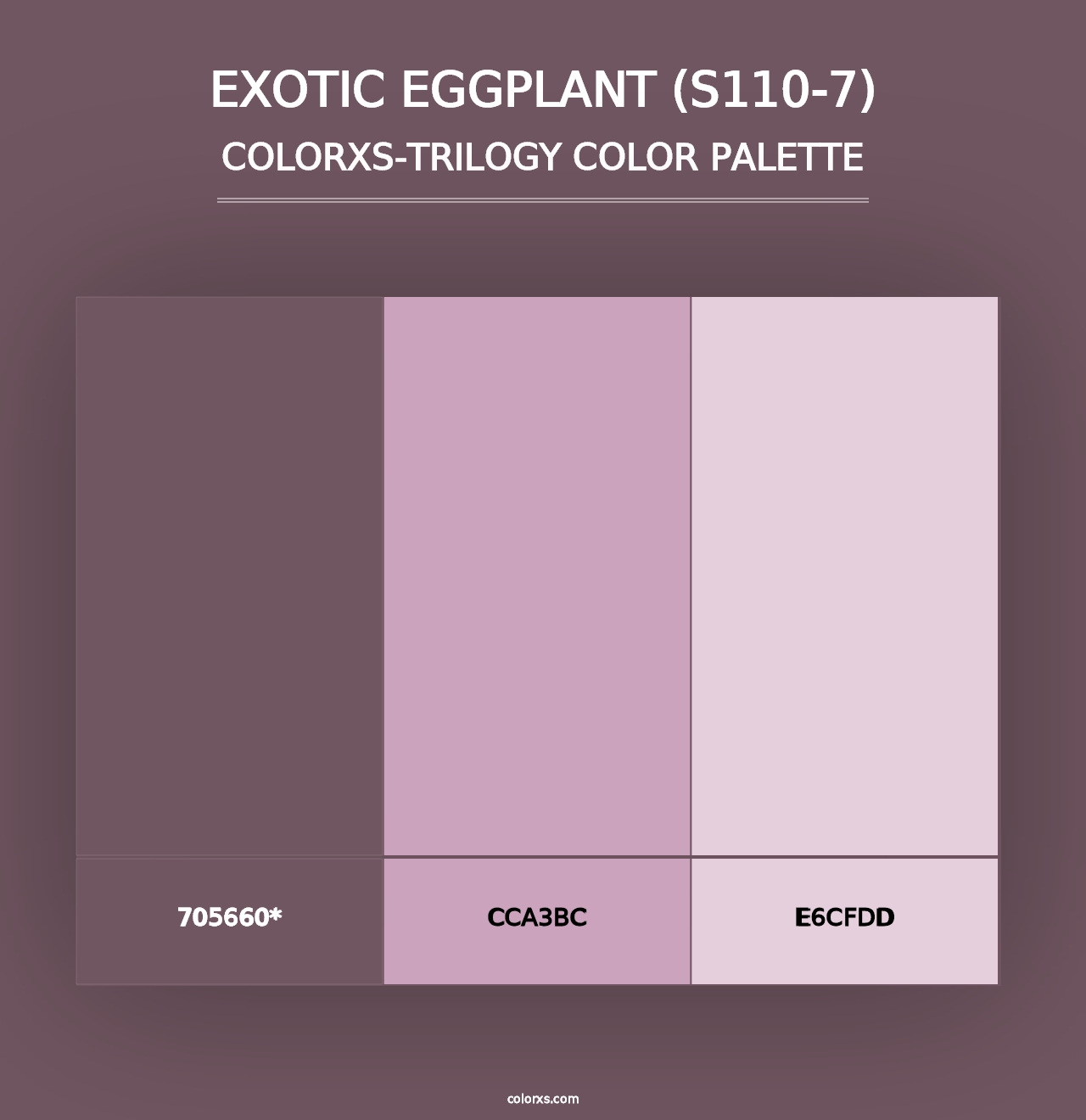 Exotic Eggplant (S110-7) - Colorxs Trilogy Palette