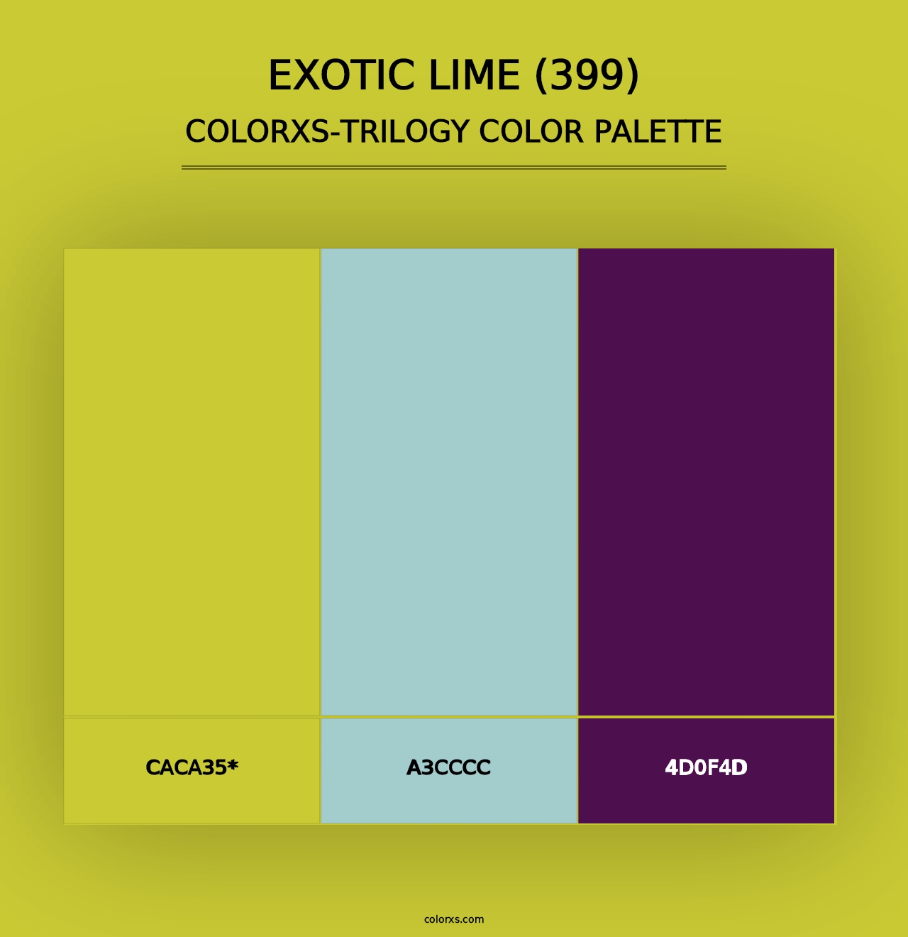 Exotic Lime (399) - Colorxs Trilogy Palette