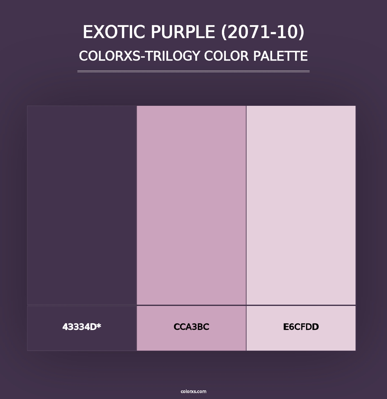 Exotic Purple (2071-10) - Colorxs Trilogy Palette