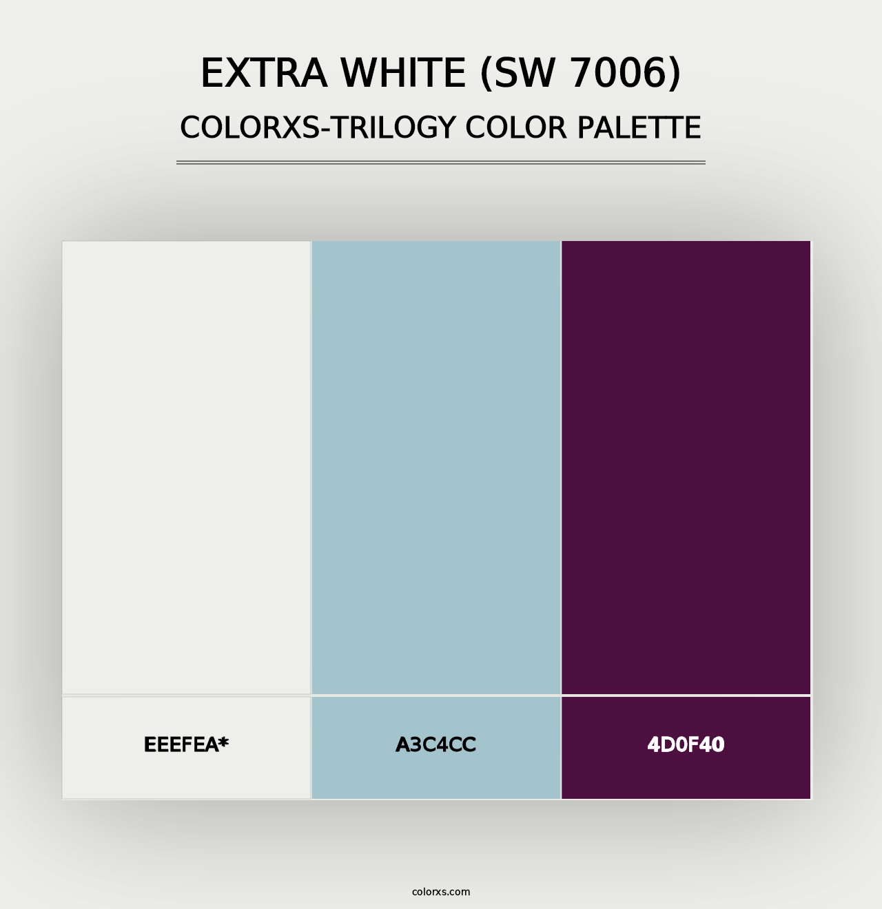 Extra White (SW 7006) - Colorxs Trilogy Palette