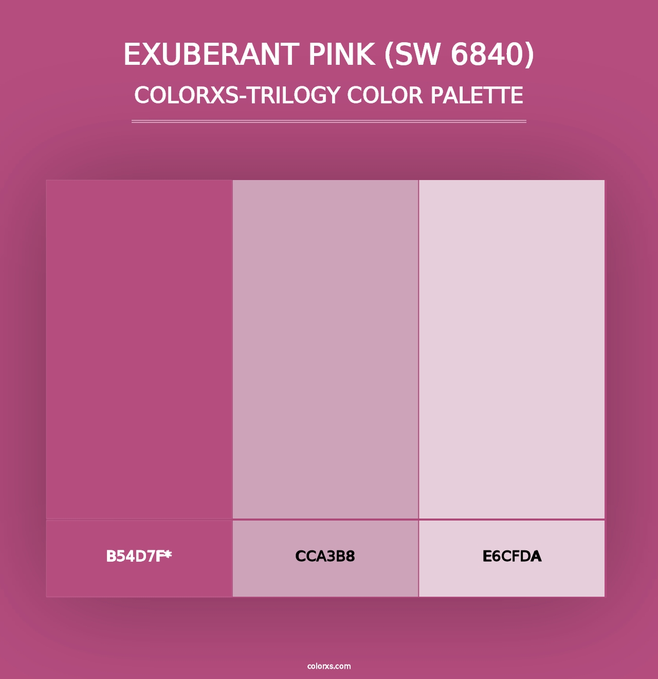 Exuberant Pink (SW 6840) - Colorxs Trilogy Palette