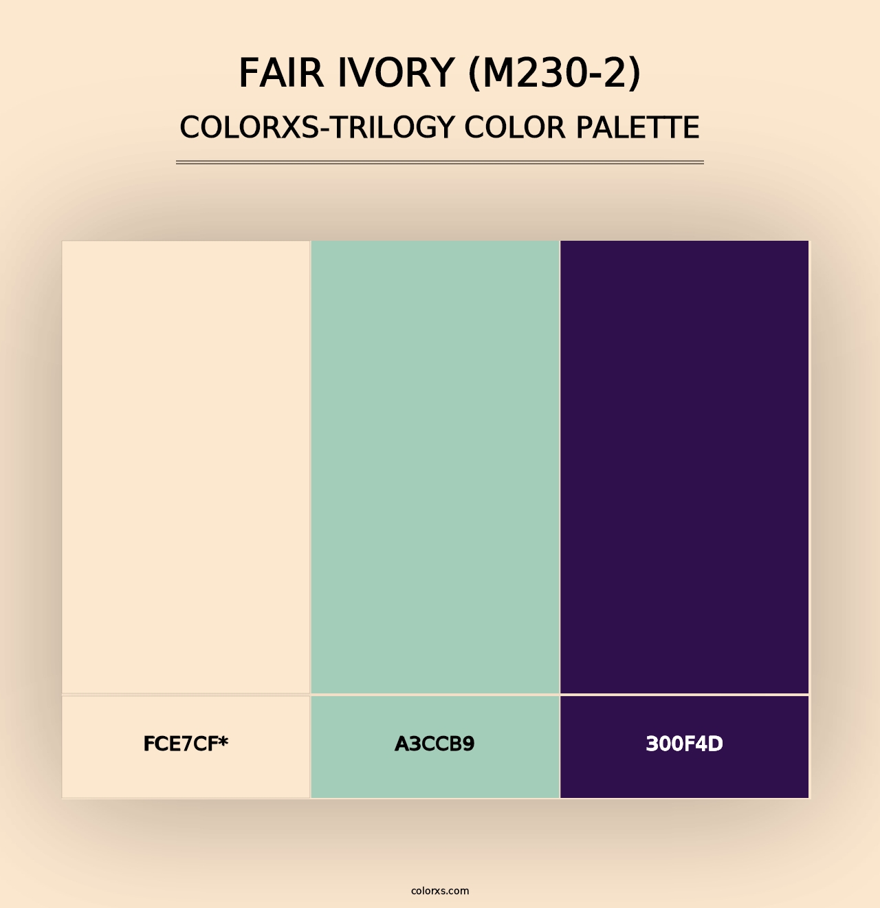 Fair Ivory (M230-2) - Colorxs Trilogy Palette