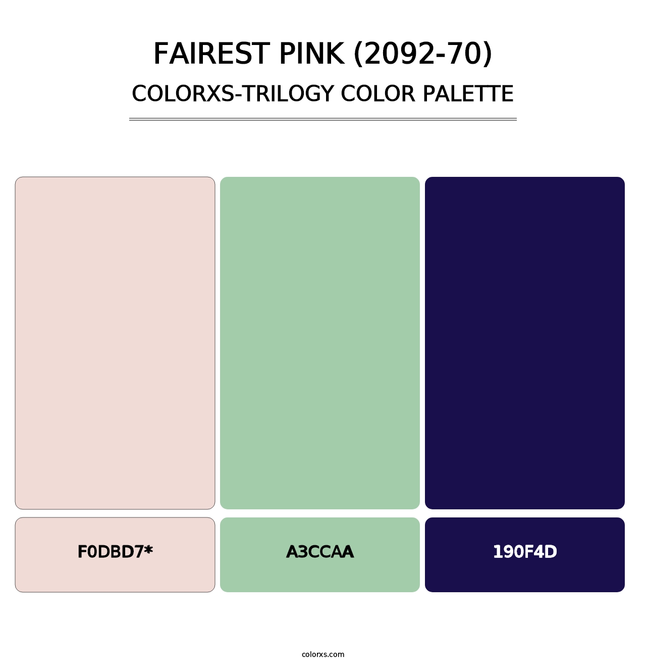 Fairest Pink (2092-70) - Colorxs Trilogy Palette