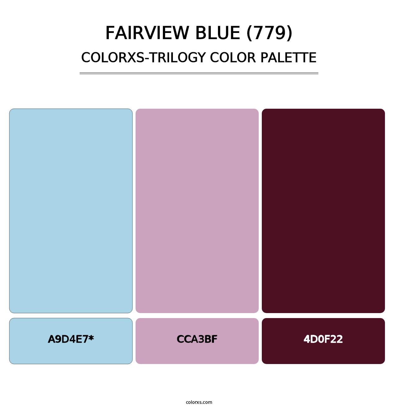 Fairview Blue (779) - Colorxs Trilogy Palette