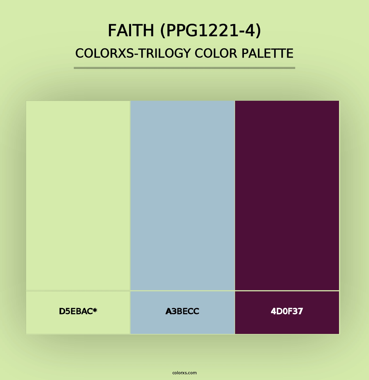 Faith (PPG1221-4) - Colorxs Trilogy Palette