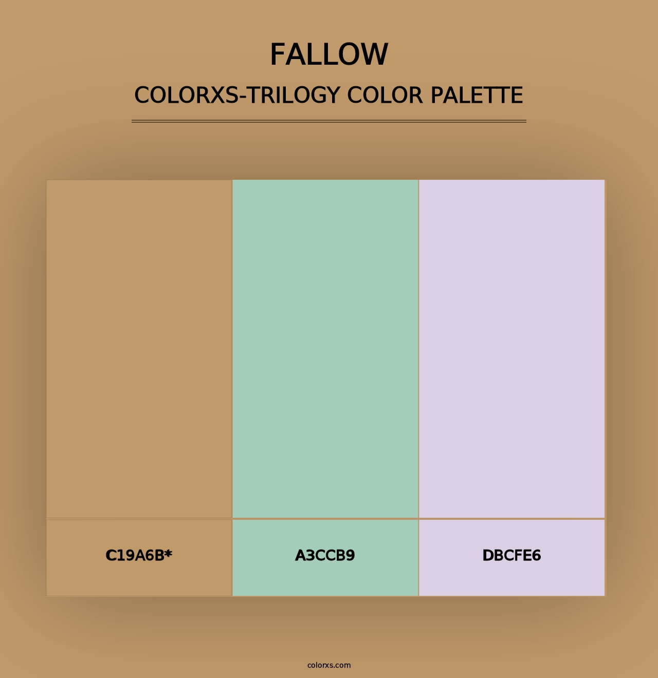 Fallow - Colorxs Trilogy Palette