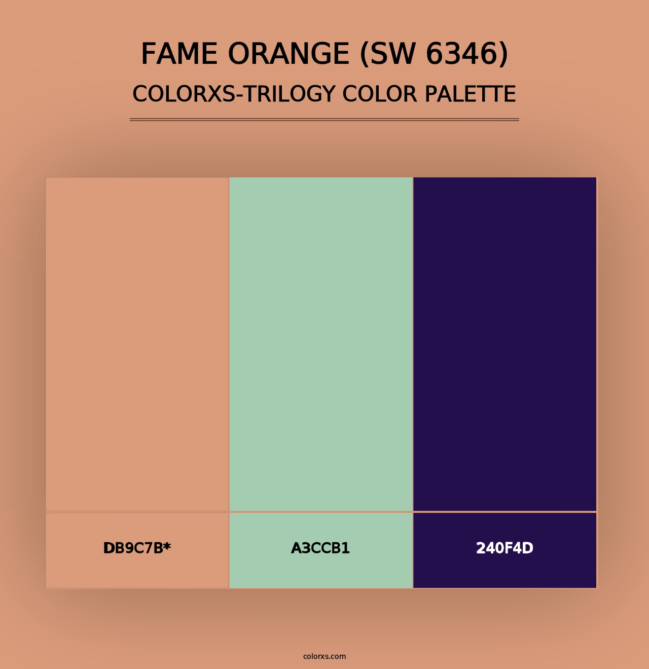 Fame Orange (SW 6346) - Colorxs Trilogy Palette