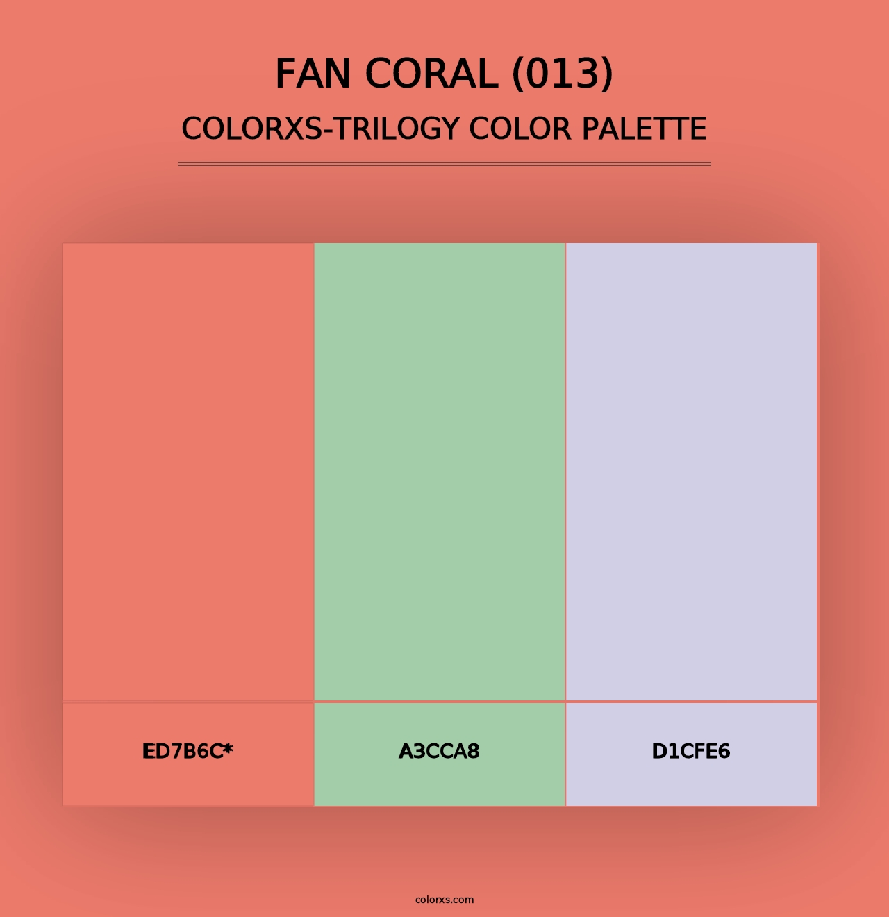 Fan Coral (013) - Colorxs Trilogy Palette