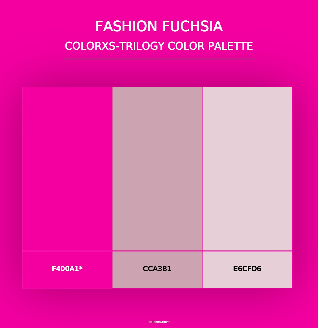 Fashion fuchsia - Colorxs Trilogy Palette