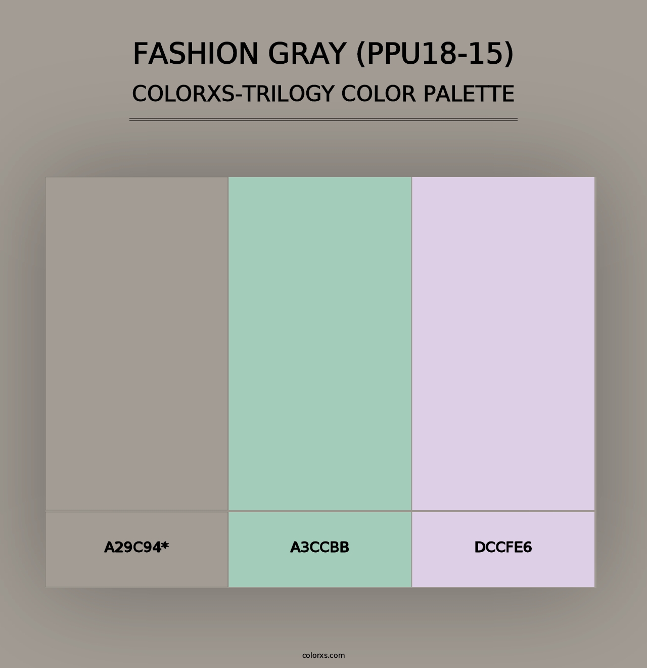 Fashion Gray (PPU18-15) - Colorxs Trilogy Palette