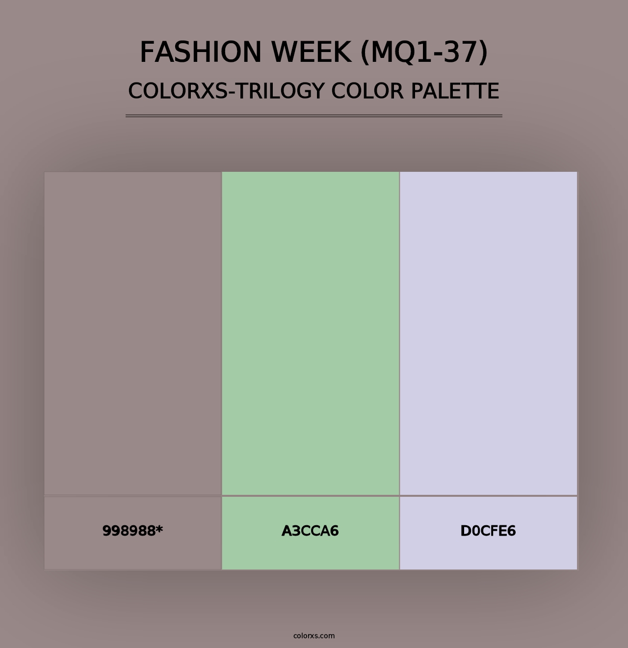 Fashion Week (MQ1-37) - Colorxs Trilogy Palette