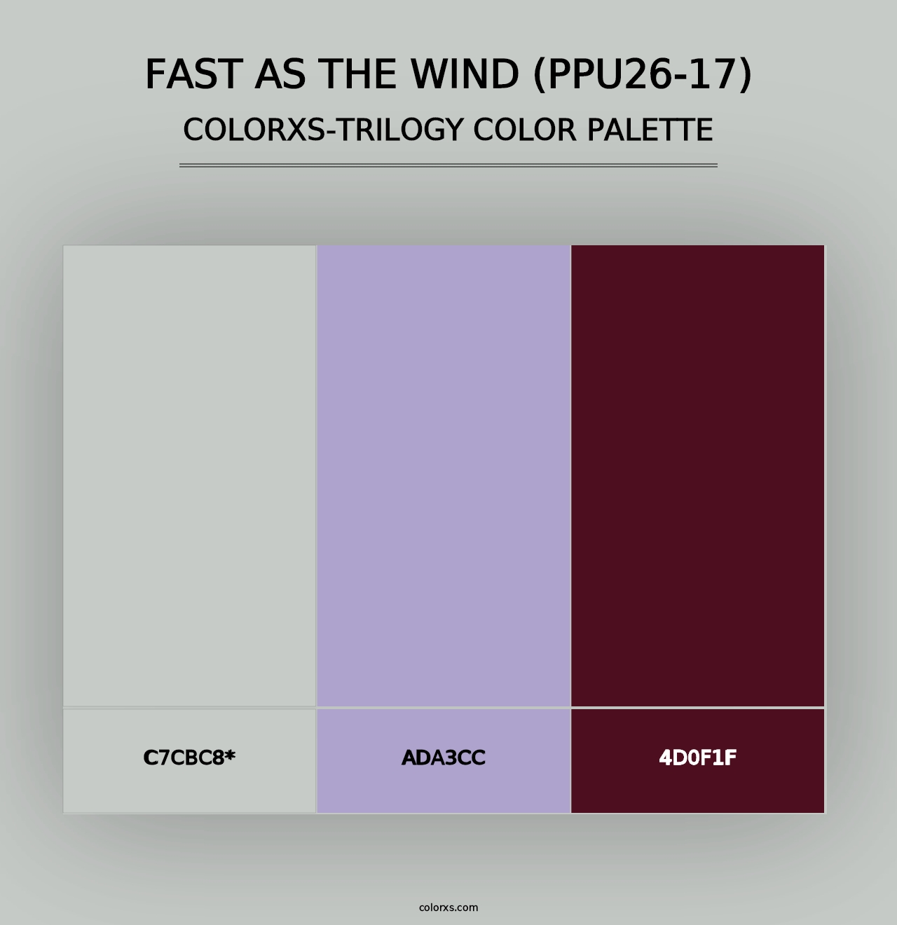 Fast As The Wind (PPU26-17) - Colorxs Trilogy Palette