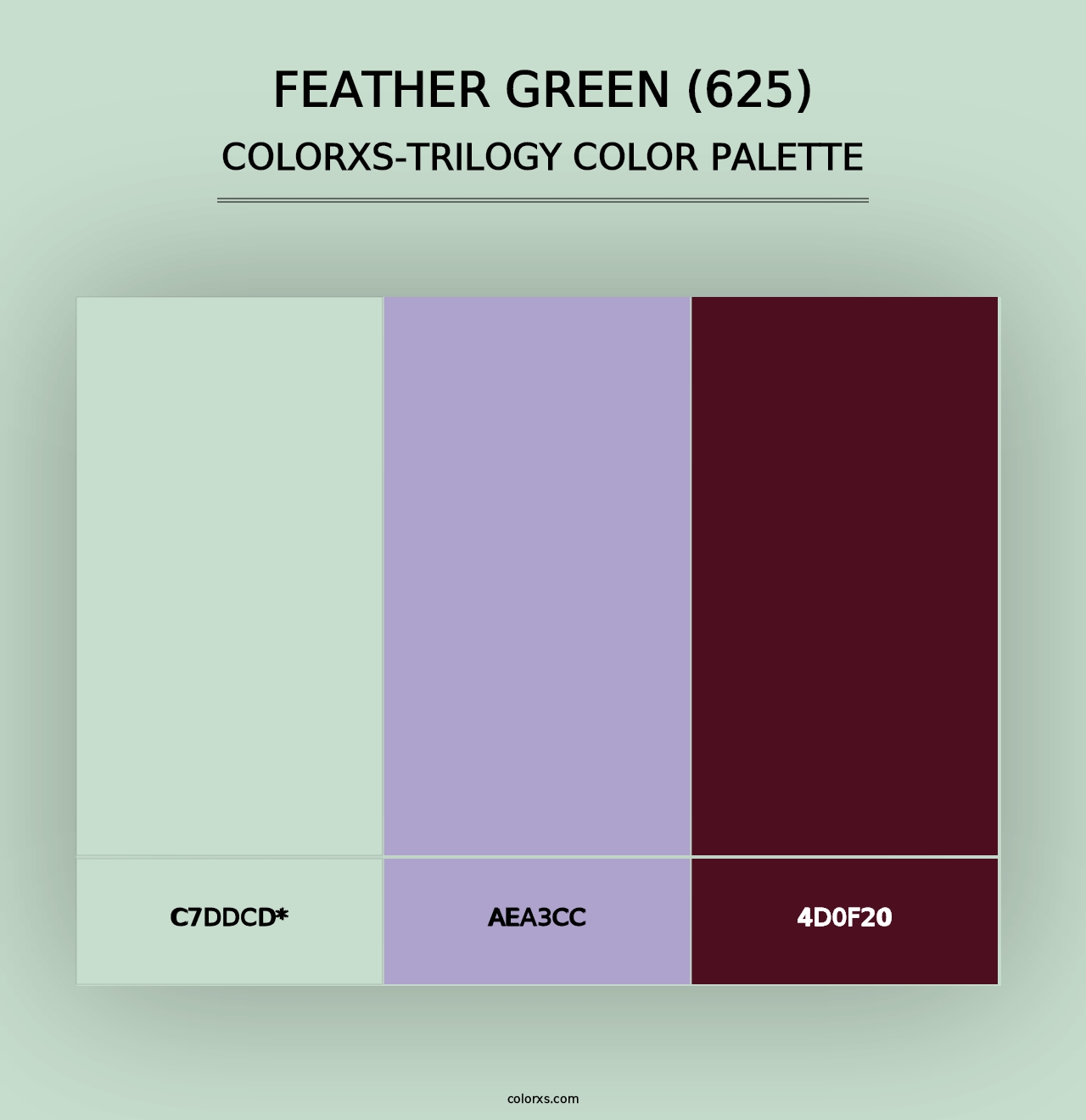 Feather Green (625) - Colorxs Trilogy Palette